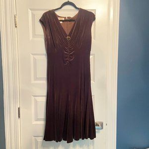 TALBOTS Chocolate Velvet Evening Gown